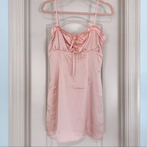 Luvalot - pink satin mini dress